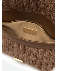 Gianni Chiarini Borsa a tracolla Marigold in Paglia e Suede | Borsa a Spalla Marrone