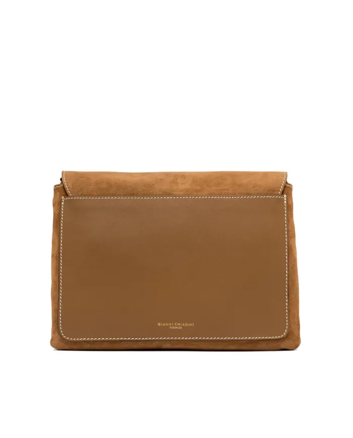 Gianni Chiarini Borsa Three in Pelle Scamosciata Cuoio