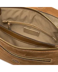 Gianni Chiarini Borsa Three in Pelle Scamosciata Cuoio