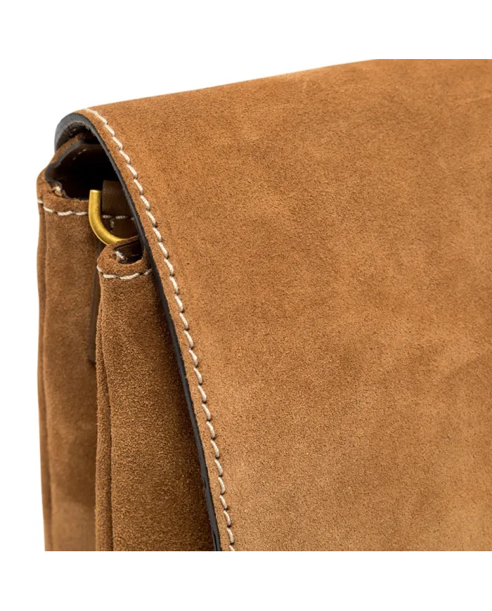 Gianni Chiarini Borsa Three in Pelle Scamosciata Cuoio