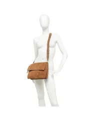 Gianni Chiarini Borsa Three in Pelle Scamosciata Cuoio