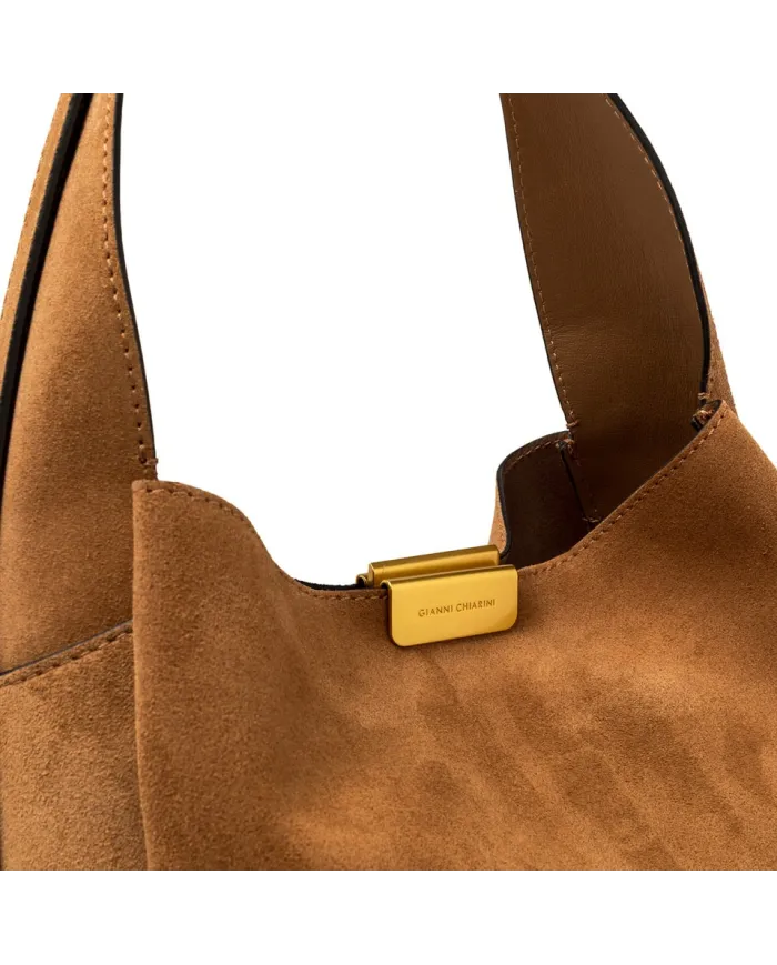 Gianni Chiarini Borsa a Spalla Jo in Suede - pelle scamosciata Cuoio