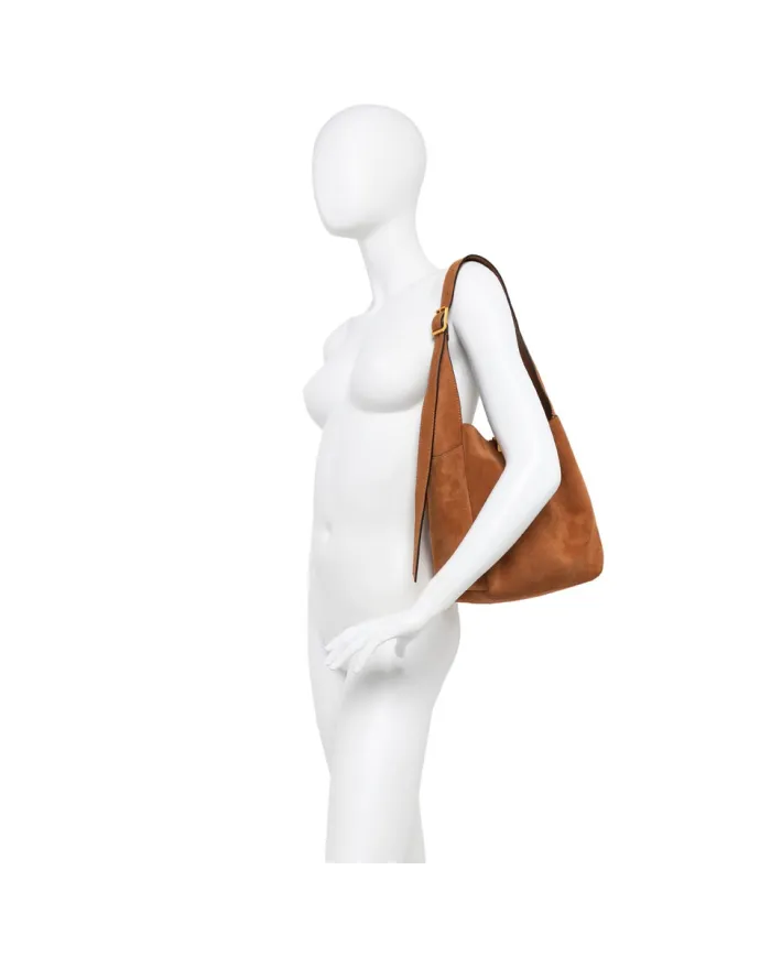 Gianni Chiarini Borsa a Spalla Jo in Suede - pelle scamosciata Cuoio
