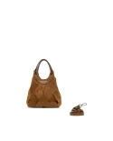 Gianni Chiarini Borsa Dua piccola in Camoscio Intrecciato Cuoio