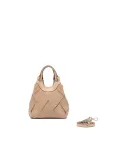 Gianni Chiarini Borsa Dua piccola in Camoscio Intrecciato Beige