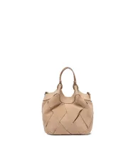 Gianni Chiarini Borsa Dua piccola in Camoscio Intrecciato Beige
