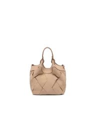 Gianni Chiarini Borsa Dua piccola in Camoscio Intrecciato Beige