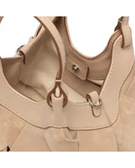 Gianni Chiarini Borsa Dua piccola in Camoscio Intrecciato Beige