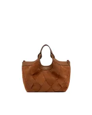 Gianni Chiarini Borsa Dua in Camoscio intrecciato Cuoio