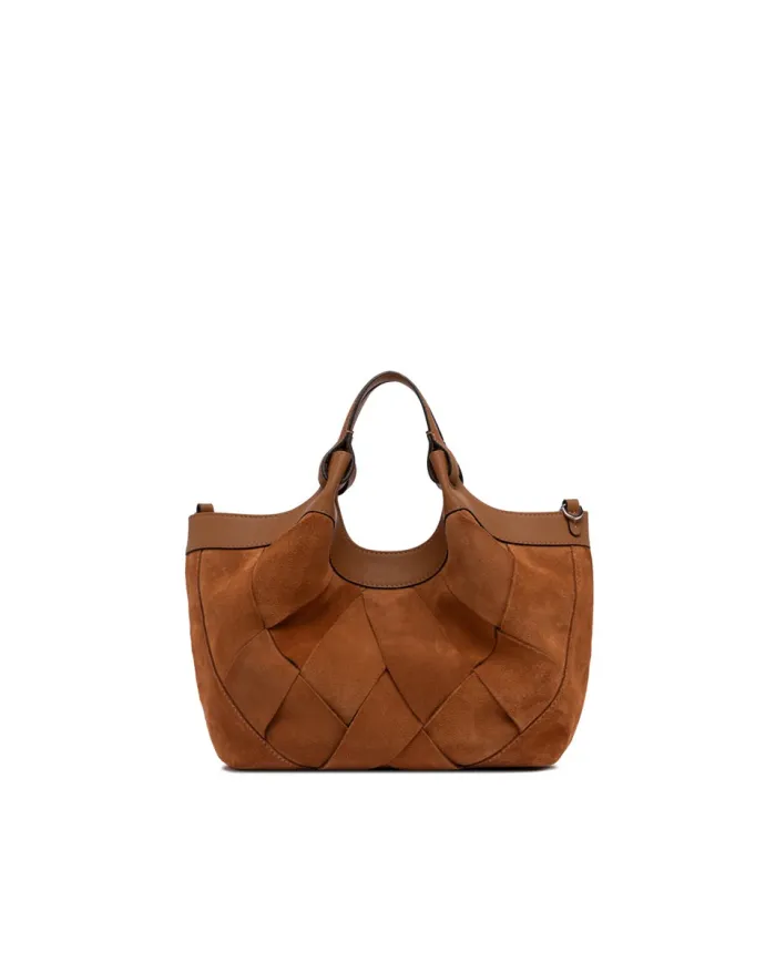 Gianni Chiarini Borsa Dua in Camoscio intrecciato Cuoio