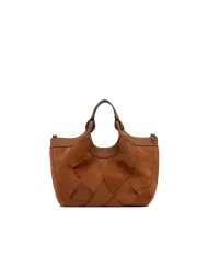 Gianni Chiarini Borsa Dua in Camoscio intrecciato Cuoio