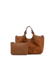 Gianni Chiarini Borsa Dua in Camoscio intrecciato Cuoio