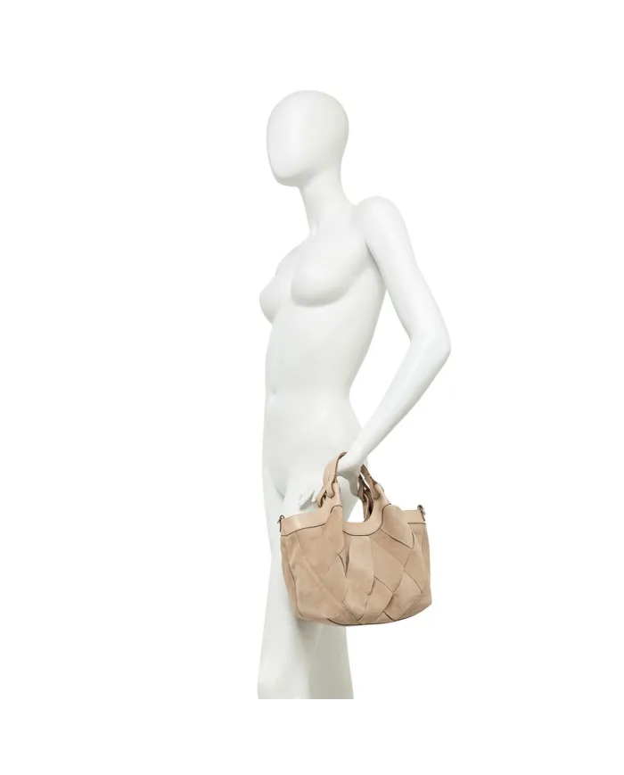 Gianni Chiarini Borsa Dua in Camoscio intrecciato Cuoio