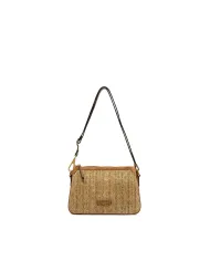 Gianni Chiarini Borsa Bandoliera Brooke in Paglia e Suede Beige/Cuoio