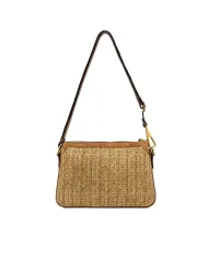 Gianni Chiarini Borsa Bandoliera Brooke in Paglia e Suede Beige/Cuoio