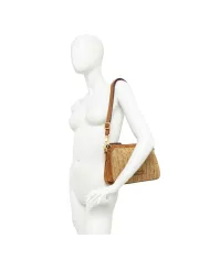 Gianni Chiarini Borsa Bandoliera Brooke in Paglia e Suede Beige/Cuoio
