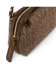Gianni Chiarini Borsa Mini Alifa in Paglia Intrecciata Marrone