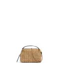 Gianni Chiarini Borsa Mini Alifa in Paglia Intrecciata Beige/Cuoio