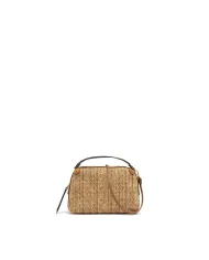 Gianni Chiarini Borsa Mini Alifa in Paglia Intrecciata Beige/Cuoio