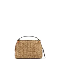 Gianni Chiarini Borsa Mini Alifa in Paglia Intrecciata Beige/Cuoio