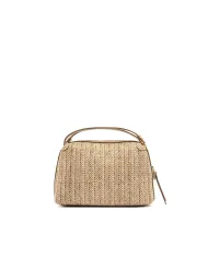 Gianni Chiarini Borsa Mini Alifa in Paglia Intrecciata Sabbia