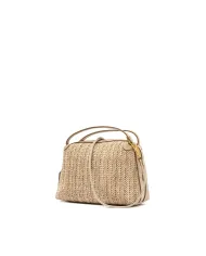 Gianni Chiarini Borsa Mini Alifa in Paglia Intrecciata Sabbia