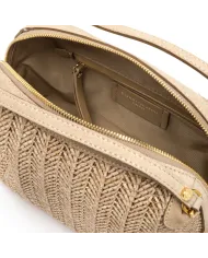 Gianni Chiarini Borsa Mini Alifa in Paglia Intrecciata Sabbia