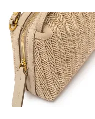 Gianni Chiarini Borsa Mini Alifa in Paglia Intrecciata Sabbia
