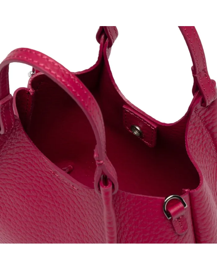 Gianni Chiarini Borsa Dua Mini in Pelle Made in Italy Fucsia