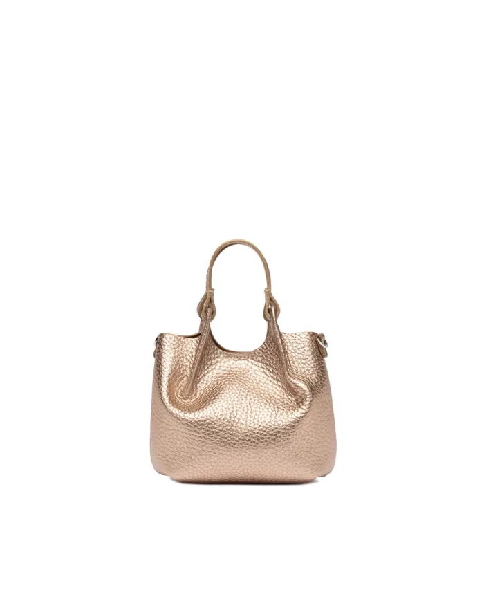 Gianni Chiarini Borsa Dua Mini in Pelle Made in Italy Platino