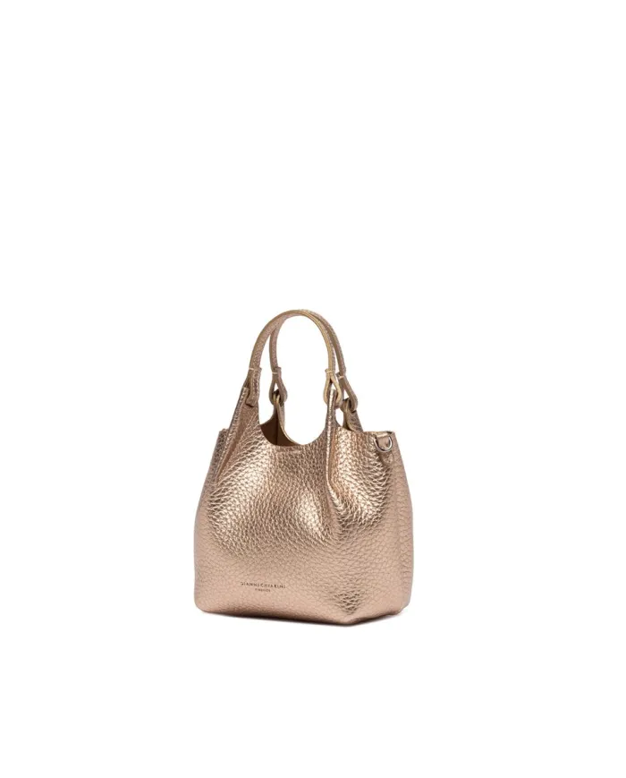 Gianni Chiarini Borsa Dua Mini in Pelle Made in Italy Platino