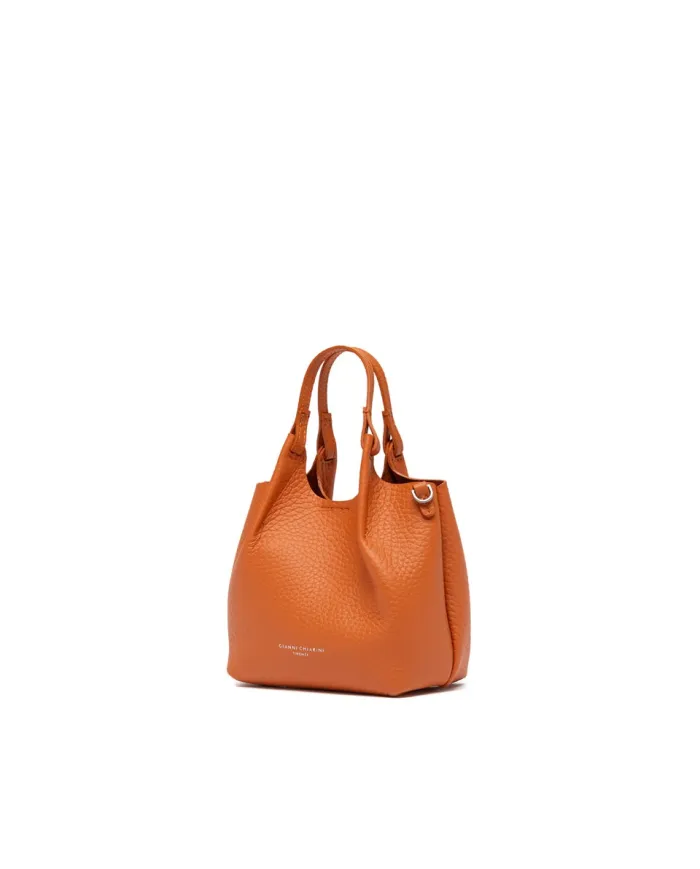 Gianni Chiarini Borsa Dua Mini in Pelle Made in Italy Arancio