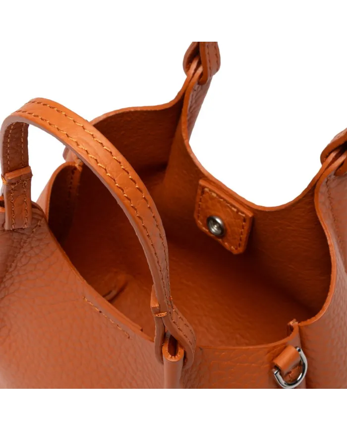 Gianni Chiarini Borsa Dua Mini in Pelle Made in Italy Arancio