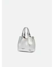 Gianni Chiarini Borsa Dua Mini in Pelle Made in Italy Silver