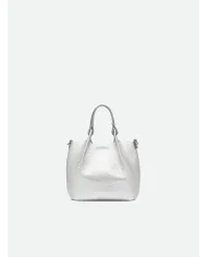 Gianni Chiarini Borsa Dua Mini in Pelle Made in Italy Silver