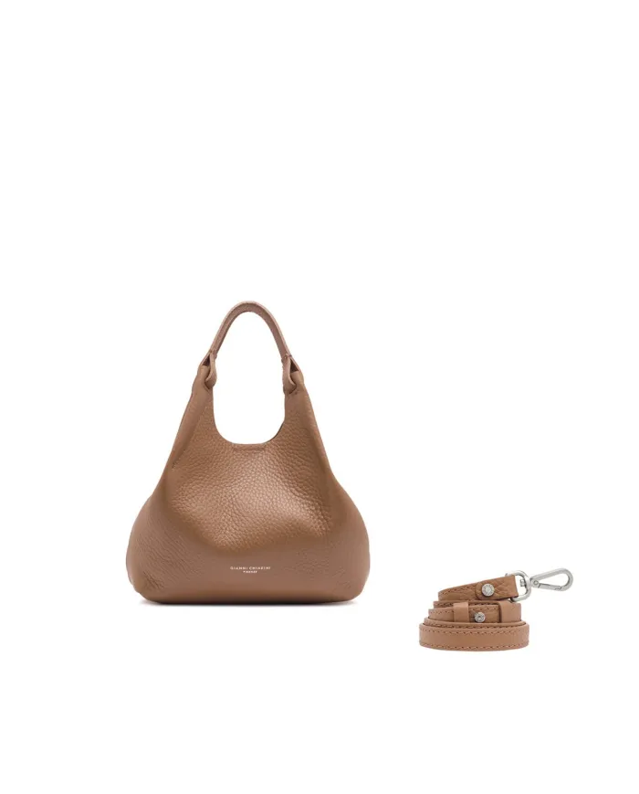 Gianni Chiarini Borsa Dua media in Pelle Made in Italy Beige