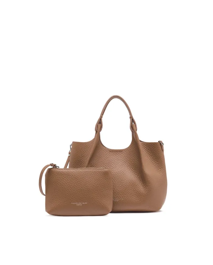 Gianni Chiarini Borsa Dua media in Pelle Made in Italy Beige