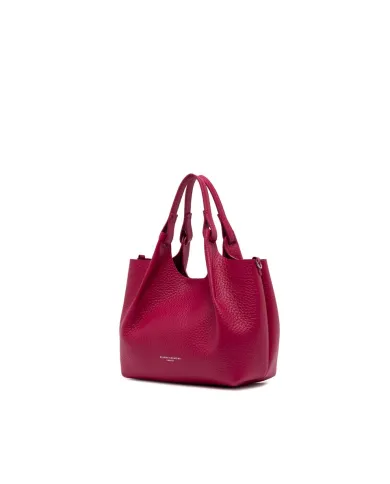 Gianni Chiarini Borsa Dua media in Pelle Made in Italy Fucsia