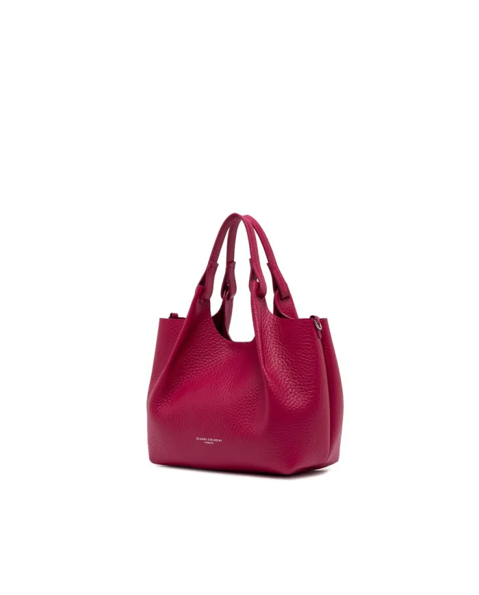 Gianni Chiarini Borsa Dua media in Pelle Made in Italy Fucsia