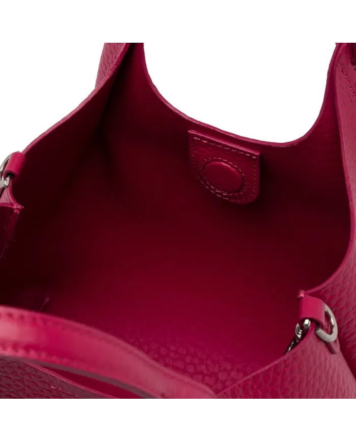 Gianni Chiarini Borsa Dua media in Pelle Made in Italy Fucsia