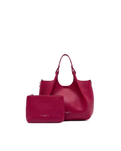 Gianni Chiarini Borsa Dua media in Pelle Made in Italy Fucsia