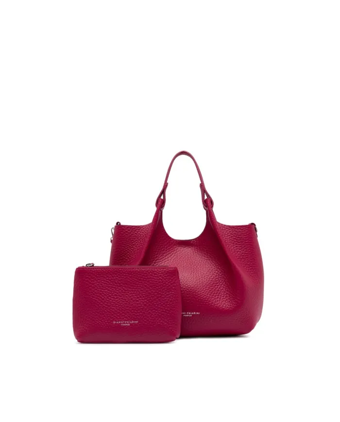 Gianni Chiarini Borsa Dua media in Pelle Made in Italy Fucsia
