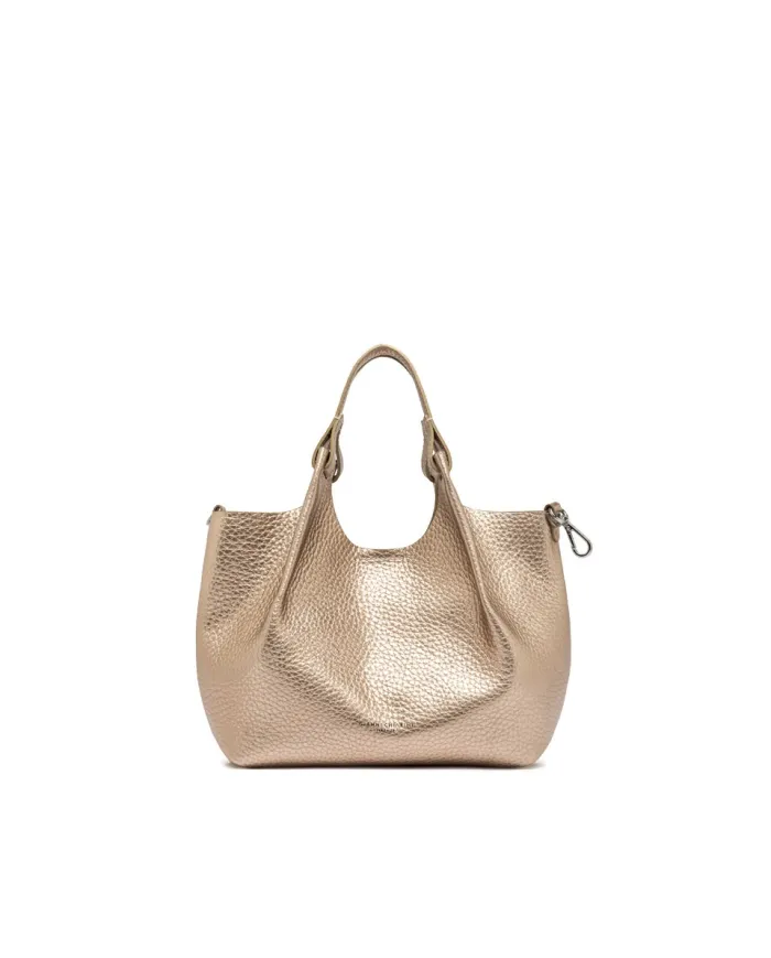 Gianni Chiarini Borsa Dua media in Pelle Made in Italy Platino