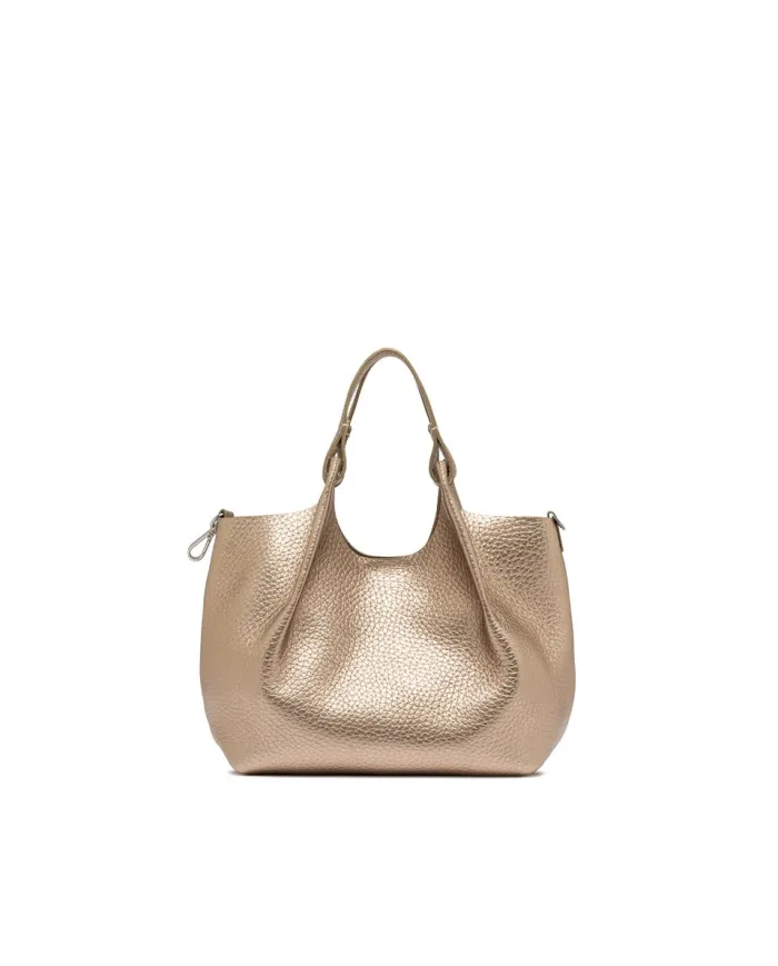 Gianni Chiarini Borsa Dua media in Pelle Made in Italy Platino