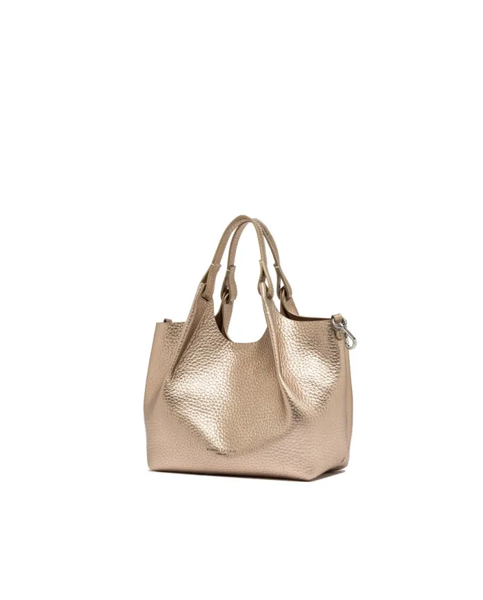 Gianni Chiarini Borsa Dua media in Pelle Made in Italy Platino