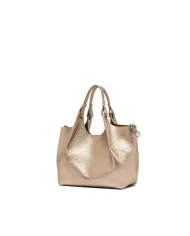 Gianni Chiarini Borsa Dua media in Pelle Made in Italy Platino