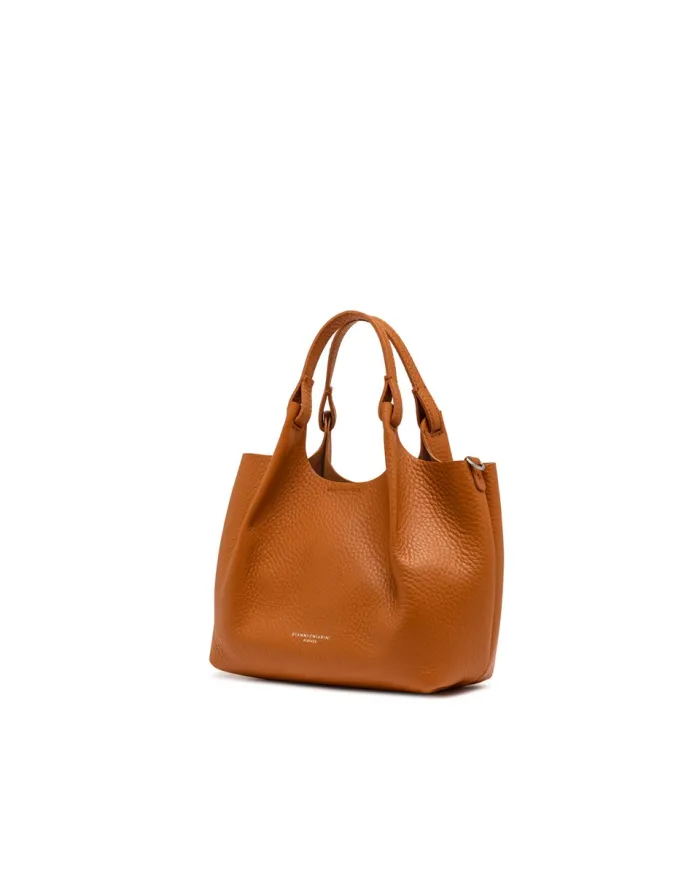 Gianni Chiarini Borsa Dua media in Pelle Made in Italy Arancio