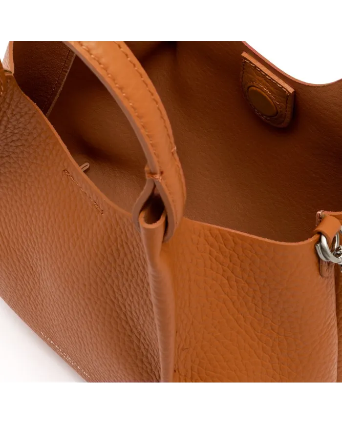 Gianni Chiarini Borsa Dua media in Pelle Made in Italy Arancio