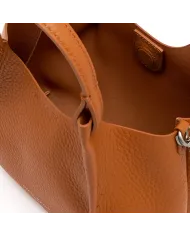 Gianni Chiarini Borsa Dua media in Pelle Made in Italy Arancio