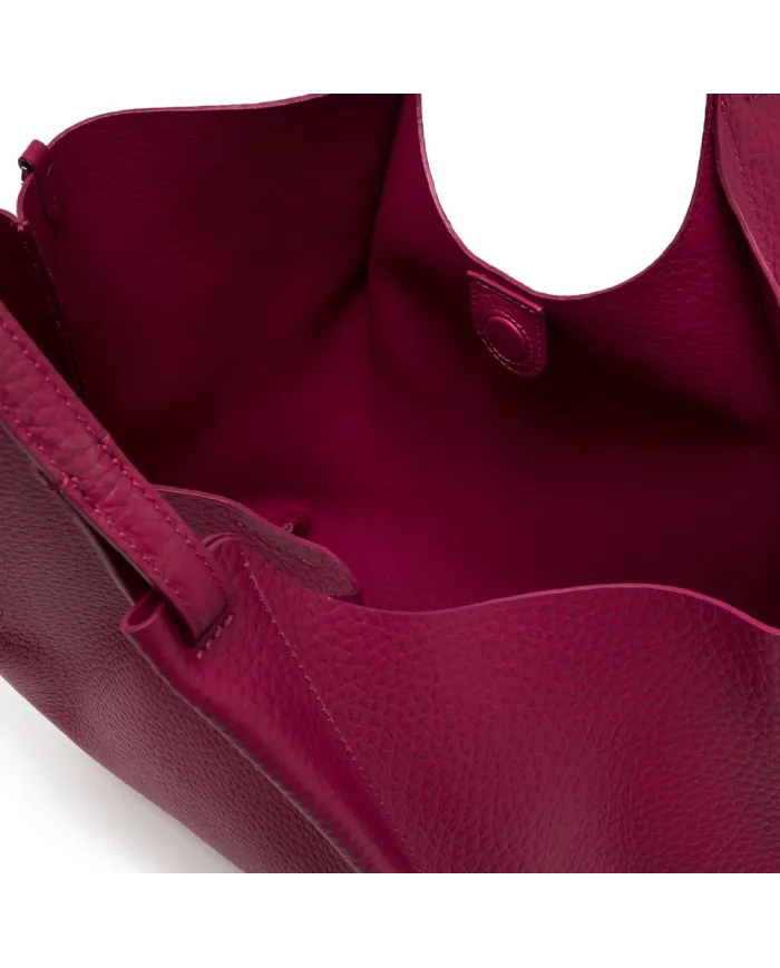 Gianni Chiarini Borsa a Spalla DUA – Pelle Made in Italy Fucsia